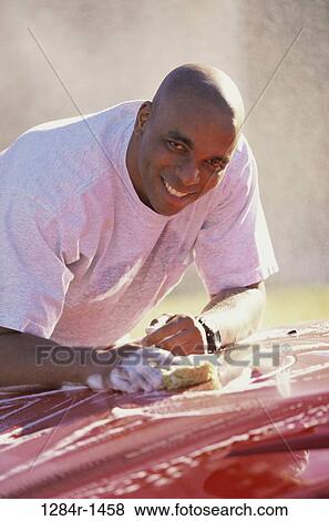 Stock Photo - people, car, outdoors, transportation, washing. Fotosearch
