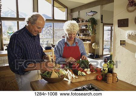 people, couple, window, senior, healthy, salad View Large Photo Image Stock Photo - people, couple, window, senior, healthy, salad. Fotosearch