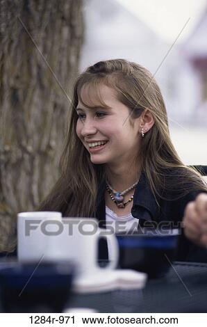 people, outdoors, mugs, brunette, cups, teenager View Large Photo Image Stock Image - people, outdoors, mugs, brunette, cups, teenager. Fotosearch