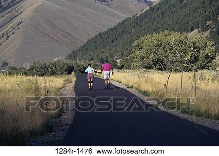 people, road, couple, senior, outdoors, sports View Large Photo Image Stock Photograph - people, road, couple, senior, outdoors, sports. Fotosearch