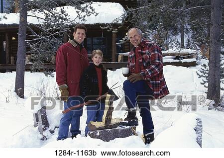 people, snow, winter, three, outdoors, family View Large Photo Image Stock Image - people, snow, winter, three, outdoors, family. Fotosearch