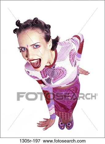 people, woman, smiling, pink, smile, posing, brunette View Large Photo Image Stock Photo - people, woman, smiling, pink, smile, posing, brunette. Fotosearch