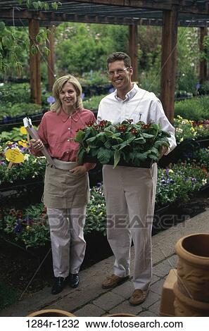 plants, industry, couple, gardening, business, outdoors, garden View Large Photo Image Stock Image - plants, industry, couple, gardening, business, outdoors, garden. Fotosearch