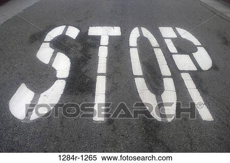 Stock Photography - road, sign, stop, signage, Signage various. Fotosearch
