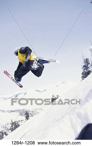 Stock Photo - skiing, mountain, sports, winter sports, Idaho, ski. Fotosearch