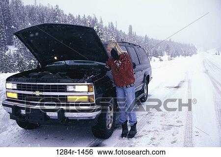snow, woman, telephone, car, winter, phone View Large Photo Image Stock Photograph - snow, woman, telephone, car, winter, phone. Fotosearch