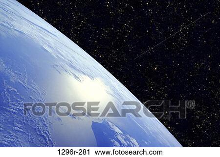 Stock Image - stars, planet, Earth, outer space, space, Solar system planets. Fotosearch