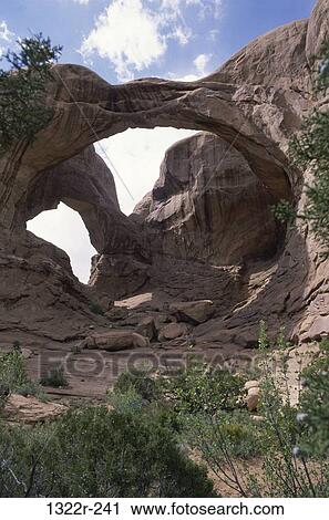 Stock Image - Double Arch, Arches National Park, Utah, USA. Fotosearch