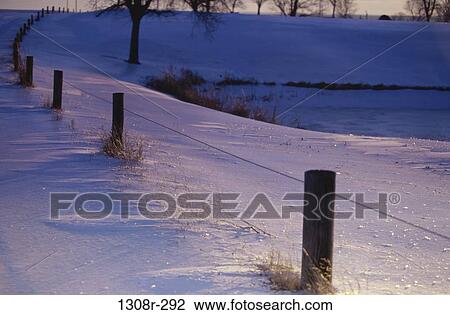 fence, snow, rural, winter, covering, cold, nature View Large Photo Image Stock Image - fence, snow, rural, winter, covering, cold, nature. Fotosearch