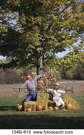 Field, tree, autumn, hay, countryside, display, figures View Large Photo Image Stock Photography - Field, tree, autumn, hay, countryside, display, figures. Fotosearch