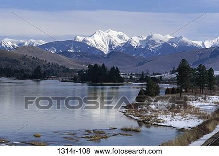 Flathead River, Mission Mountains, Montana, USA View Large Photo Image Stock Photo - Flathead River, Mission Mountains, Montana, USA. Fotosearch
