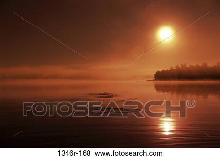 fog, morning, orange, lake, calm, nature View Large Photo Image Stock Photo - fog, morning, orange, lake, calm, nature. Fotosearch