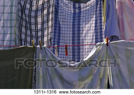 hanging, outdoors, laundry, still life, cord, clean View Large Photo Image Stock Photograph - hanging, outdoors, laundry, still life, cord, clean. Fotosearch