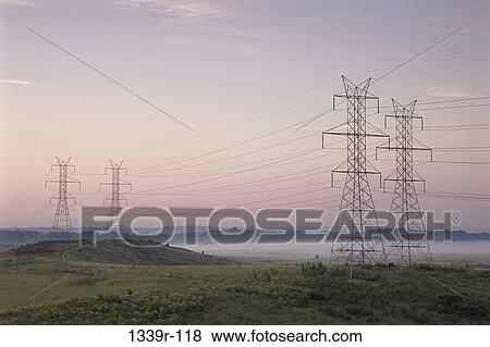 industry, fog, morning, towers, dawn, foggy, cables View Large Photo Image Stock Photo - industry, fog, morning, towers, dawn, foggy, cables. Fotosearch