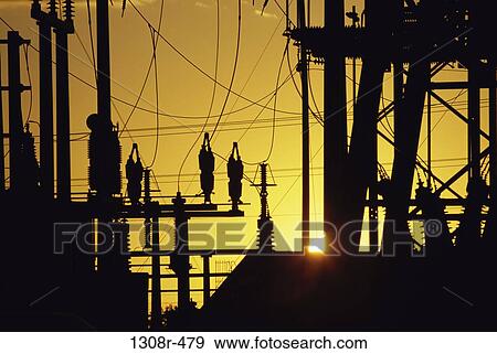 industry, sunset, silhouette, industrial, sunrise, detail View Large Photo Image Stock Photo - industry, sunset, silhouette, industrial, sunrise, detail. Fotosearch