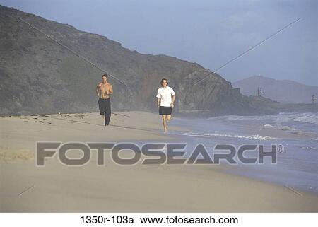 men, sand, people, water, running, healthy, beach View Large Photo Image Stock Image - men, sand, people, water, running, healthy, beach. Fotosearch