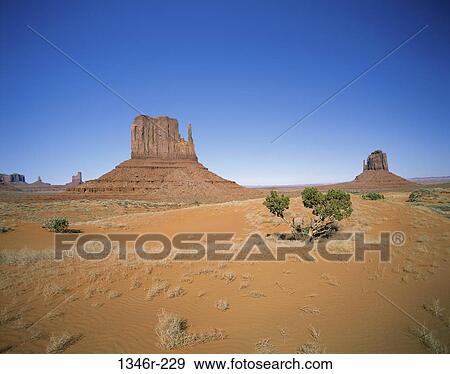 Stock Photo - Mittens Buttes, Monument Valley, Arizona, USA. Fotosearch