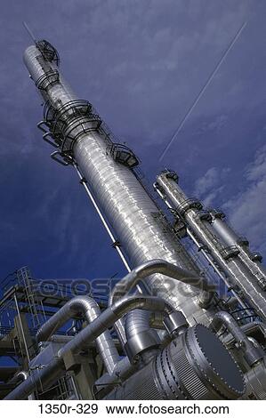 Oil Refinery View Large Photo Image Stock Photo - Oil Refinery. Fotosearch