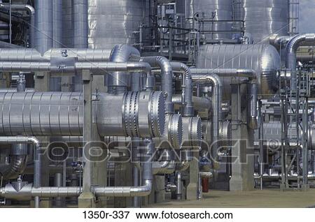 Oil Refinery View Large Photo Image Stock Photo - Oil Refinery. Fotosearch