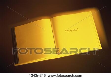 Stock Photograph - open, thought, book, still life, creativity, imagination. Fotosearch