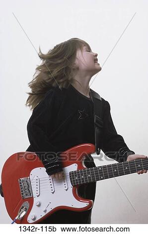 people, playing, guitar, girl, child, play, brunette View Large Photo Image Stock Image - people, playing, guitar, girl, child, play, brunette. Fotosearch
