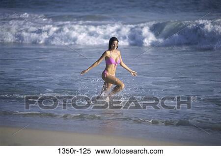 people, running, woman, beach, Caucasian, run View Large Photo Image Stock Photography - people, running, woman, beach, Caucasian, run. Fotosearch