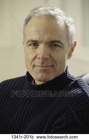 Stock Image - people, senior, indoors, headshot, Caucasian. Fotosearch