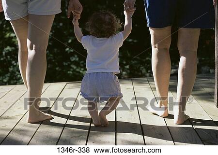 Stock Photo - people, walking, mother, toddler, three, outdoors. Fotosearch
