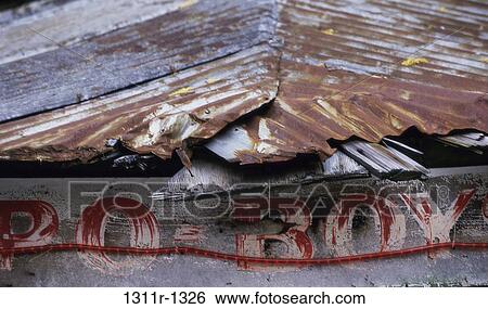 roof, sign, still life, old, worn, weathered View Large Photo Image Stock Photograph - roof, sign, still life, old, worn, weathered. Fotosearch