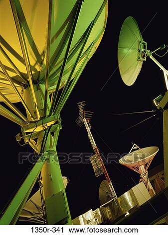 Stock Image - Satellite Dishes. Fotosearch
