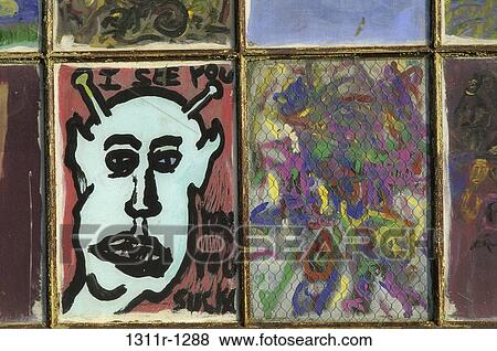 urban, window, still life, graffiti, painted, panes View Large Photo Image Stock Photo - urban, window, still life, graffiti, painted, panes. Fotosearch