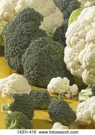 Broccoli and Cauliflower View Large Photo Image Stock Photograph - Broccoli and Cauliflower. Fotosearch