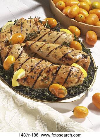 chicken, food, still life, poultry, grilled, kumquats View Large Photo Image Stock Photograph - chicken, food, still life, poultry, grilled, kumquats. Fotosearch