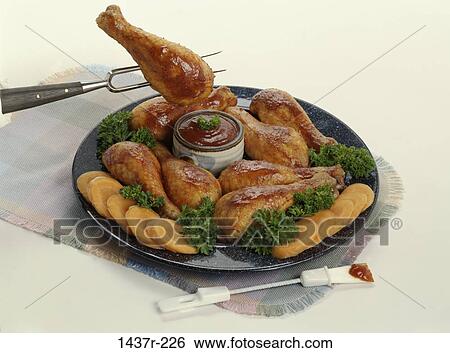 chicken, plate, food, sauce, still life, brush View Large Photo Image Stock Photograph - chicken, plate, food, sauce, still life, brush. Fotosearch