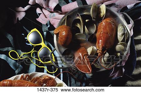 cooking, lobster, sunglasses, seafood, food, still life View Large Photo Image Stock Photography - cooking, lobster, sunglasses, seafood, food, still life. Fotosearch