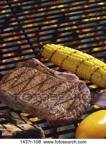 corn, vegetables, food, meat, grill, steak View Large Photo Image Stock Photo - corn, vegetables, food, meat, grill, steak. Fotosearch