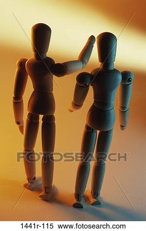 Stock Photography - couple, mannequin, posed, still life, pair, mannequins. Fotosearch
