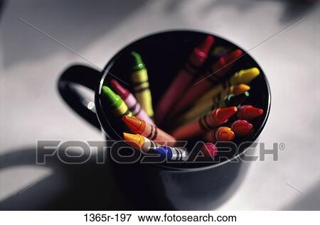 crayons, hobby, cup, still life, arts View Large Photo Image Stock Photo - crayons, hobby, cup, still life, arts. Fotosearch
