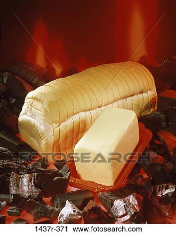 fire, sliced, bread, butter, rocks, food, still life View Large Photo Image Stock Image - fire, sliced, bread, butter, rocks, food, still life. Fotosearch
