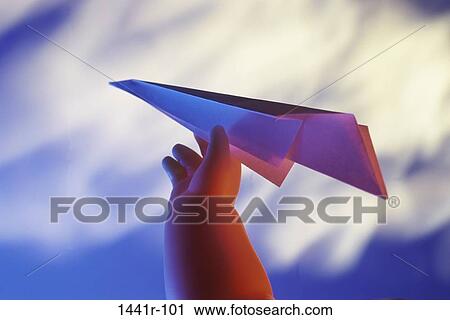Stock Image - hand, doll, still life, toy, paper airplane, Still lifes various. Fotosearch