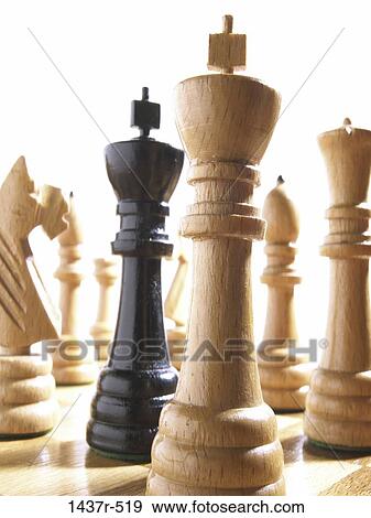 Stock Photo - individuality, wooden, pieces, surrounded, game, still life, toy. Fotosearch