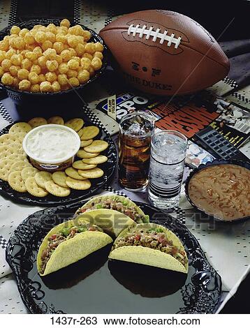 magazine, tacos, football, snack, food, still life View Large Photo Image Stock Image - magazine, tacos, football, snack, food, still life. Fotosearch