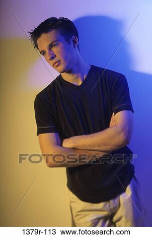 , people, male, arms, crossed, brunette View Large Photo Image Stock Image - , people, male, arms, crossed, brunette. Fotosearch