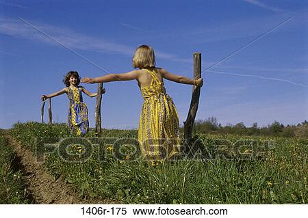 people, outdoors, twirling, children, girls, mimicry View Large Photo Image Stock Photography - people, outdoors, twirling, children, girls, mimicry. Fotosearch