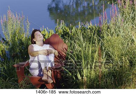 people, plants, water, woman, meditation, chair View Large Photo Image Stock Photography - people, plants, water, woman, meditation, chair. Fotosearch