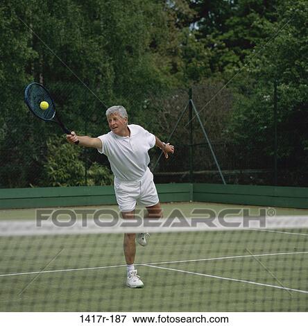 people, playing, senior, tennis, outdoors View Large Photo Image Stock Photo - people, playing, senior, tennis, outdoors. Fotosearch