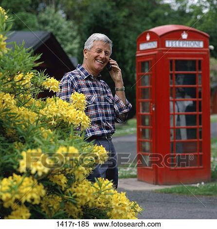 Stock Photography - people, telephone, talking, senior, phone. Fotosearch