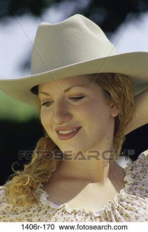 people, woman, hat, outdoors, blond, posing View Large Photo Image Stock Image - people, woman, hat, outdoors, blond, posing. Fotosearch