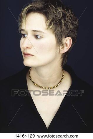 people, woman, necklace, serious, headshot, Caucasian View Large Photo Image Stock Photo - people, woman, necklace, serious, headshot, Caucasian. Fotosearch