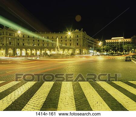 Piazza Republica, Rome, Italy View Large Photo Image Stock Image - Piazza Republica, Rome, Italy. Fotosearch
